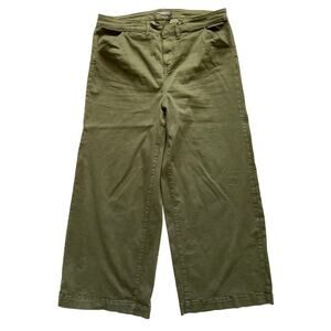 Torrid wide leg high-rise chino‎ pants size 18R Olive green